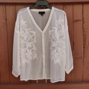 SOLD! White Sheer Blouse